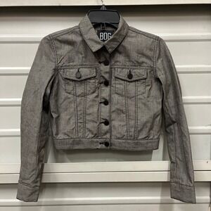 BDG Urban Outfitters Plaid Cropped Denim Jacket Women's XS